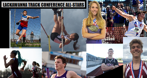 Collage of track athletes