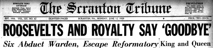80 Years Ago – King George VI and Queen Elizabeth depart from Hyde Park, NY