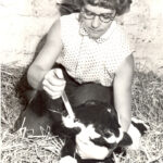 woman with calf