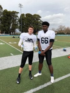 SUBMITTED PHOTO Greenfield Twp. native T.J. Gavin, left, portrays a football player in the third season of Netflix’s “13 Reasons Why,” which came out in August.