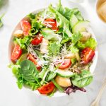 Green Salad with cheese and tomatoes