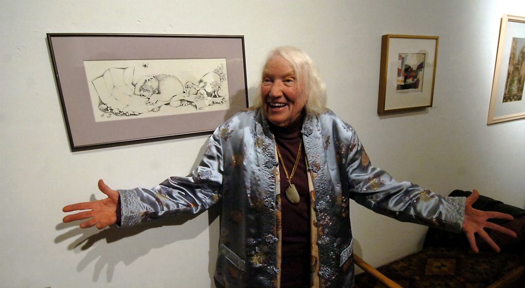 Artist Barbara Remington of Thompson during the Afa Gallery Art Fundraising Auction in Scranton. Butch Comegys/ Staff Photographer Out and About/Afa Art Auction folder