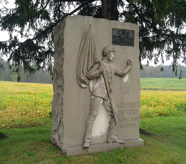 143rd Pennsylvania monument dodges damage
