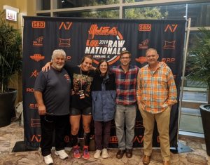 SUBMITTED PHOTO Matis, second from left, and some of her family at Raw Nationals in Lombard, Ill.