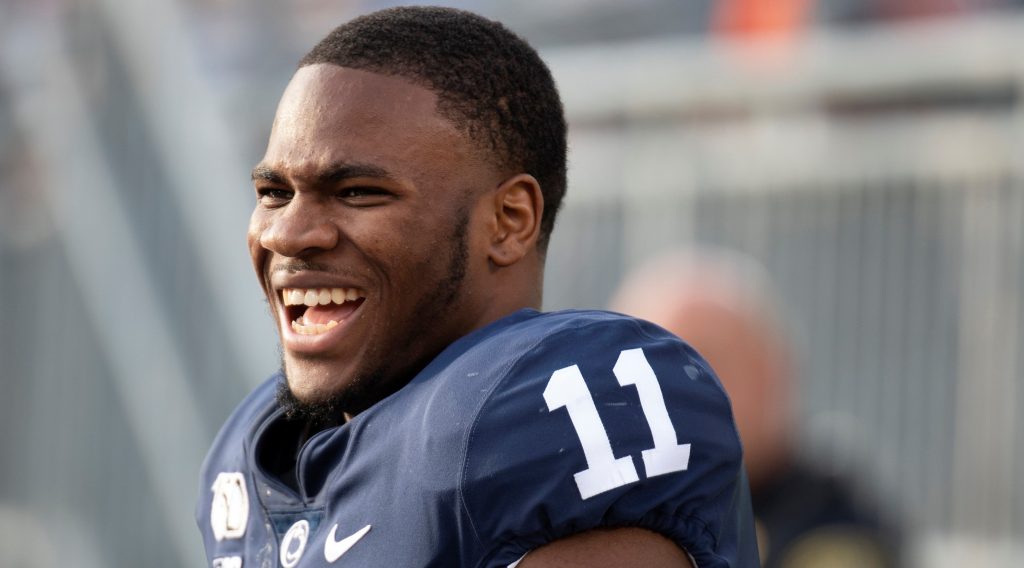 Penn State linebacker Micah Parsons smiling