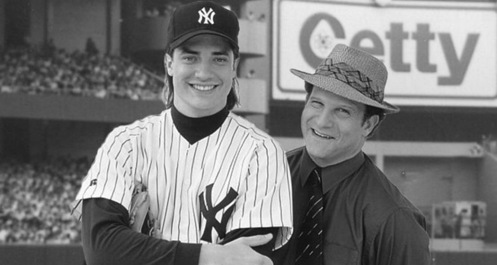 Steve Nebraska and scout Al Percolo at Yankee Stadium