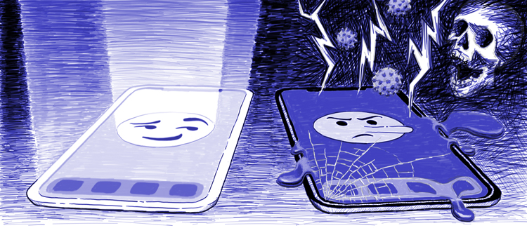 Drawing of cellphones