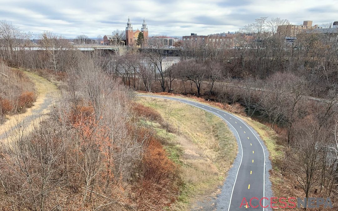 Lane lines added to Lackawanna River Heritage Trail